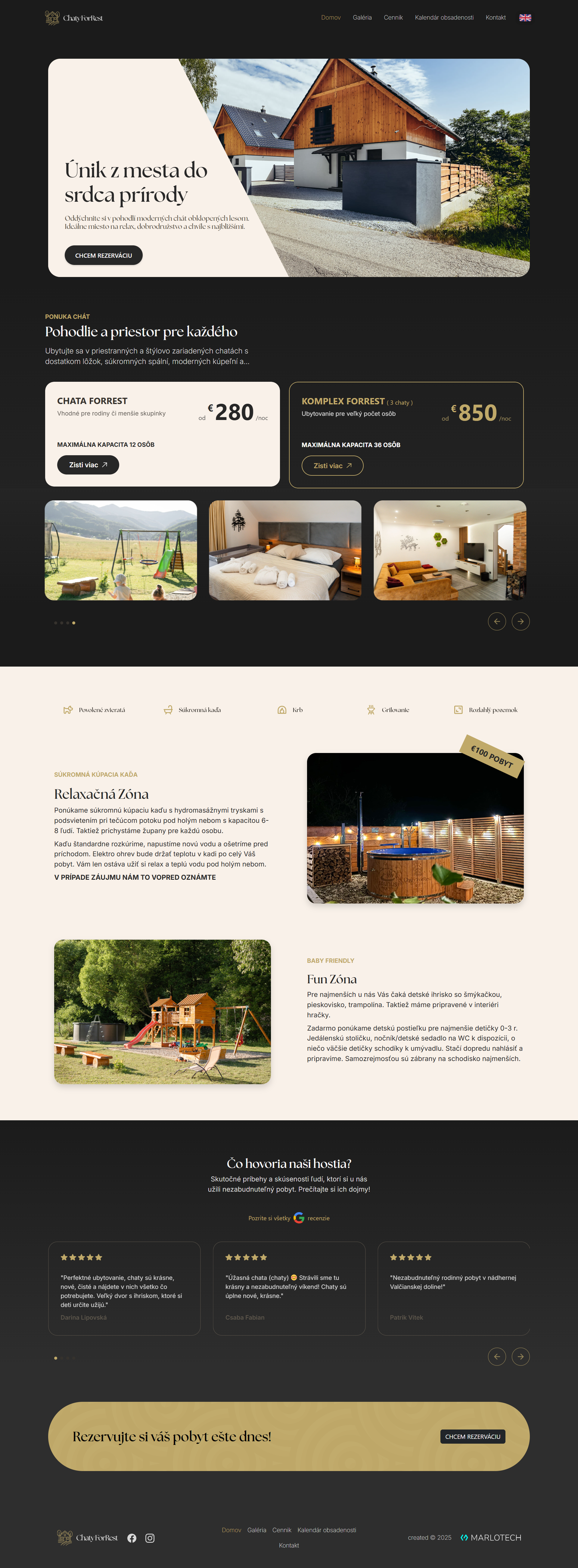 Chaty ForRest – homepage