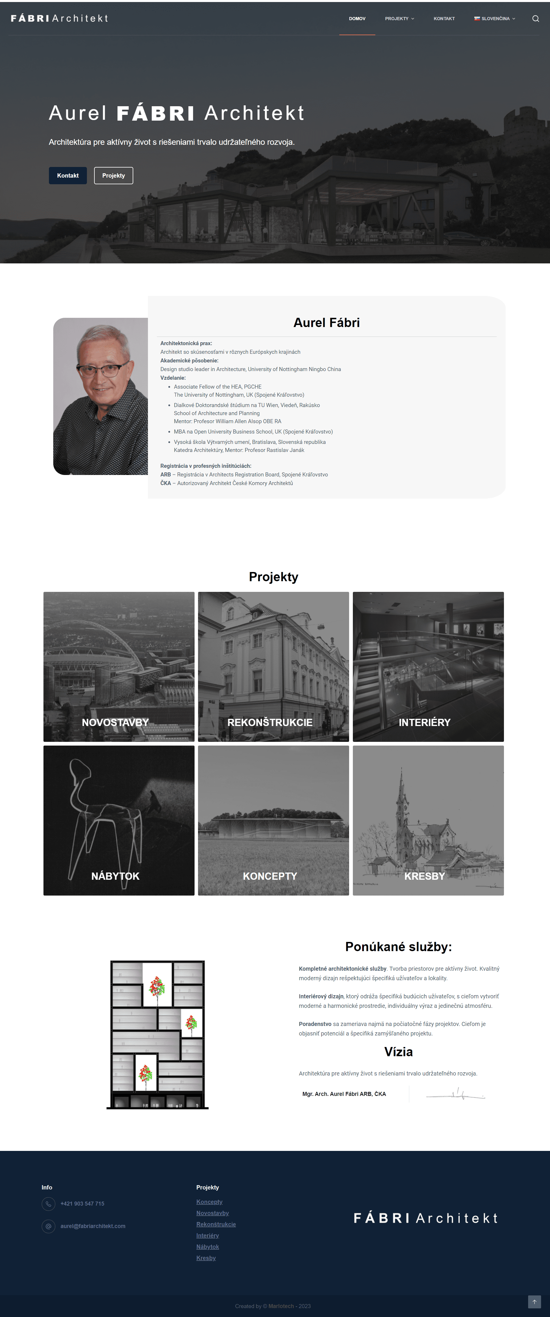 Fabriarchitekt – domovská stránka