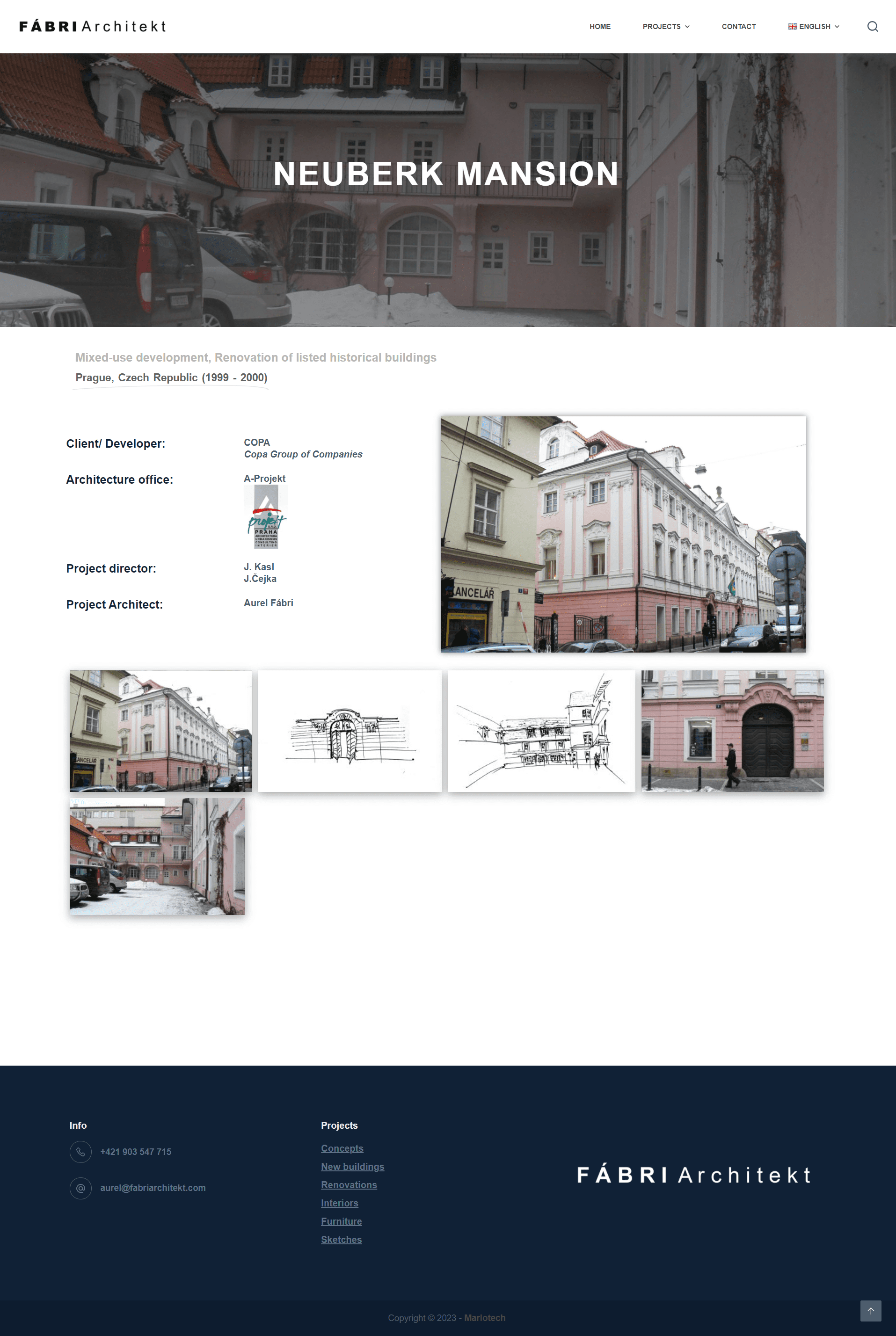 Fabriarchitekt – zoznam projektov