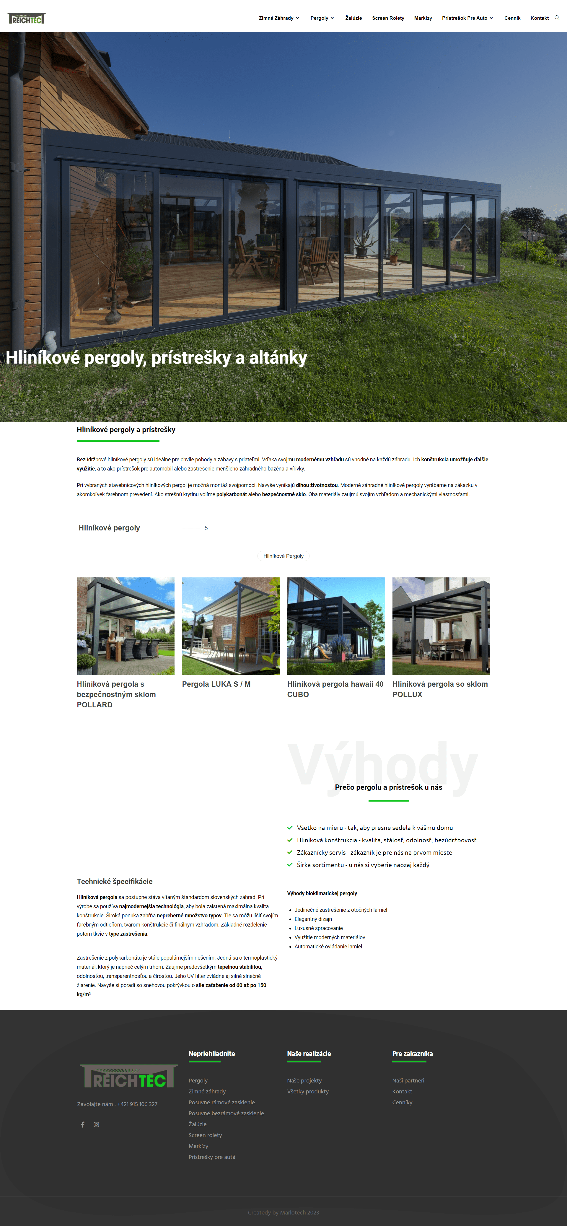 Reichtec – domovská stránka